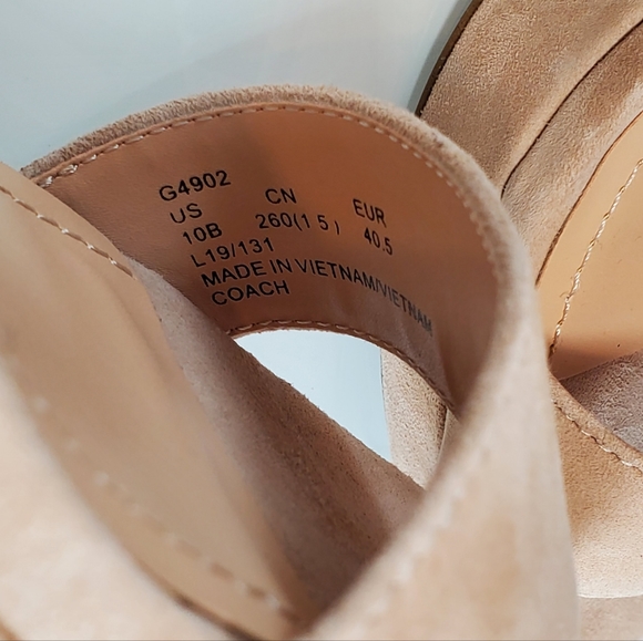 NWT$282 Coach Serena Block Heel Platform Sandal Heel Shoes Sz 10 - Picture 9 of 10